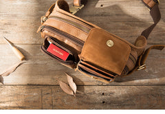 Leather Mens FANNY PACK MENS WAIST BAG HIP PACK BELT BAG FOR MEN - iwalletsmen