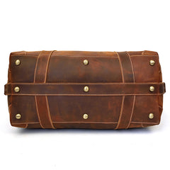 Cool Vintage Leather Mens Duffle Bags Weekender Bags Overnight Bag Travel Bag - iwalletsmen