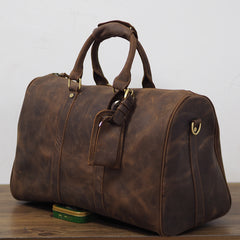 Cool Leather Mens Weekender Bags Vintage Travel Bags Duffle Bag for Men - iwalletsmen