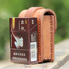 Cool Leather Mens Cigarette Case with Belt Loop Handmade Cigarette Holder for Men - iwalletsmen