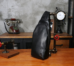 Leather Mens Sling Bag Sling Shoulder Bag Sling Backpack for men - iwalletsmen