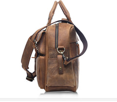 Genuine Leather Mens Cool Messenger Bag Work Bag Satchel Bag Briefcase Bag for men