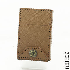 Handmade Cool Leather Mens Khaki Cigarette Holder Case Cigarette Holder for Men - iwalletsmen