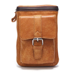 Leather Belt Pouch Mens Small Cases Waist Bag Hip Pack Belt Bag Fanny Pack Bumbag for Men