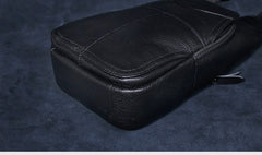Genuine Leather Mens Cool Chest Bag Sling Bag Crossbody Bag Travel Bag Hiking Bag for men