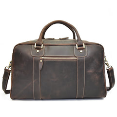 Genuine Leather Mens Cool Weekender Bag Travel Bag Duffle Bags Overnight Bag Holdall Bag for men