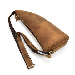 Cool Leather Sling Bag for Men Vintage Chest Bag Crossbody Sling Bags For Men - iwalletsmen