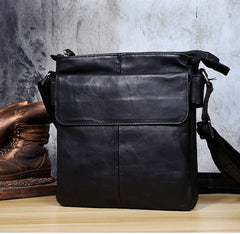 Genuine Leather Mens Cool Messenger Bag Chest Bag Bike Bag Cycling Bag for men