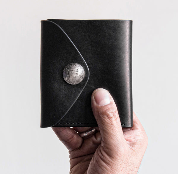 Genuine Leather Mens Cool billfold Leather Wallet Men Small Wallets Bifold for Men - iwalletsmen