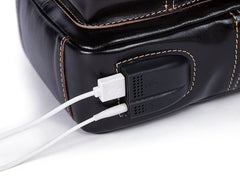 Leather Cool Chest Bag Sling Bag Sling Crossbody Bag Sling Travel Bag Hiking Bag For Mens - iwalletsmen