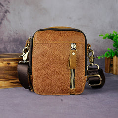 Leather Belt Pouch Mens Small Cases Waist Bag Hip Pack Belt Bag Fanny Pack Bumbag for Men