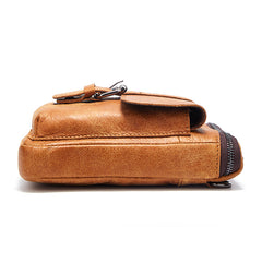 Leather Belt Pouch Mens Small Cases Waist Bag Hip Pack Belt Bag Fanny Pack Bumbag for Men