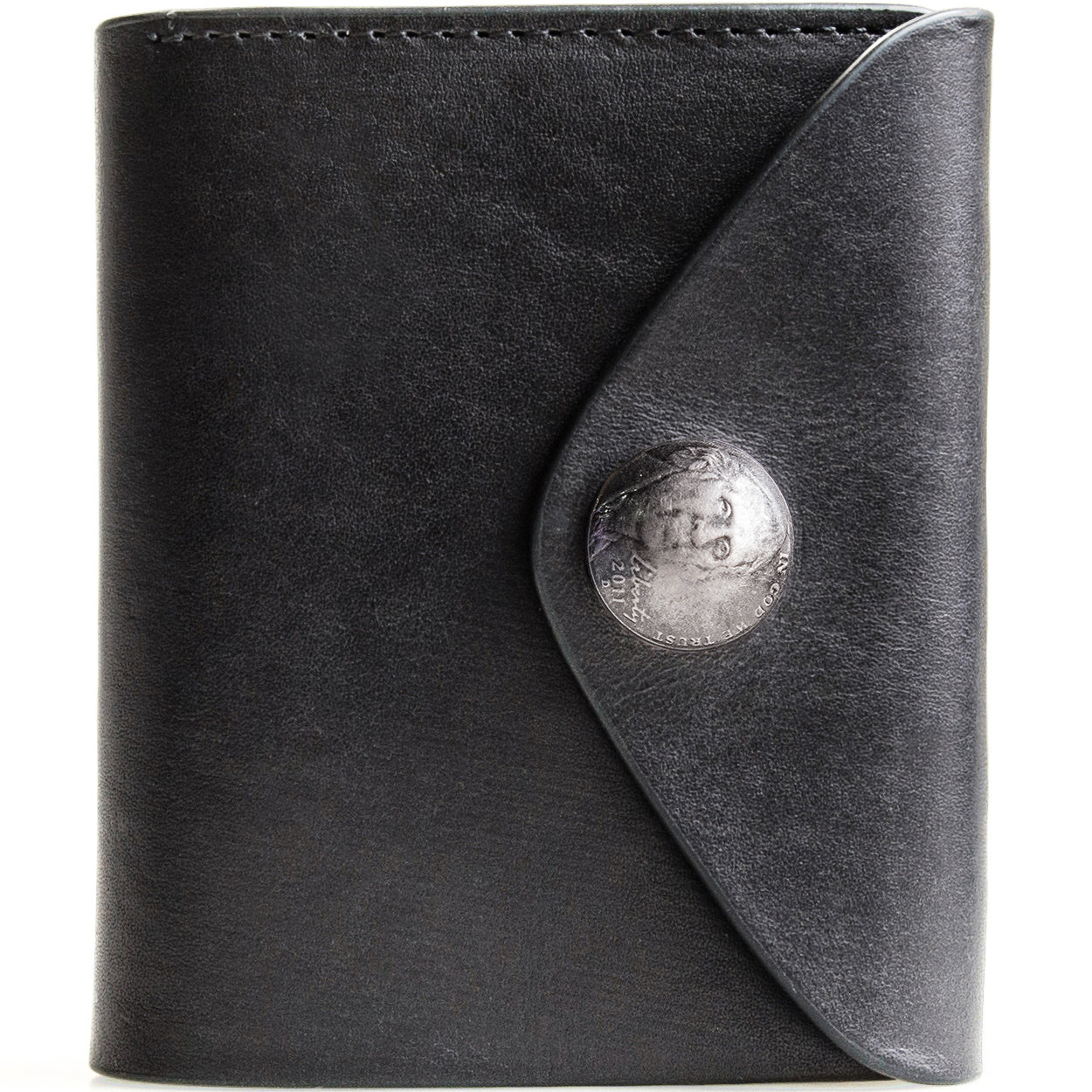 Genuine Leather Mens Cool billfold Leather Wallet Men Small Wallets Bifold for Men