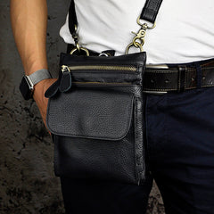 Leather Belt Pouch Mens Small Cases Waist Bag Hip Pack Belt Bag Fanny Pack Bumbag for Men