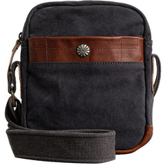 Canvas Leather Mens Cool Messenger Bag Sling Bag Chest Bag Bike Bag Cycling Bag for men
