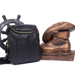 Leather Belt Pouch Mens Small Cases Waist Bag Hip Pack Belt Bag Fanny Pack Bumbag for Men