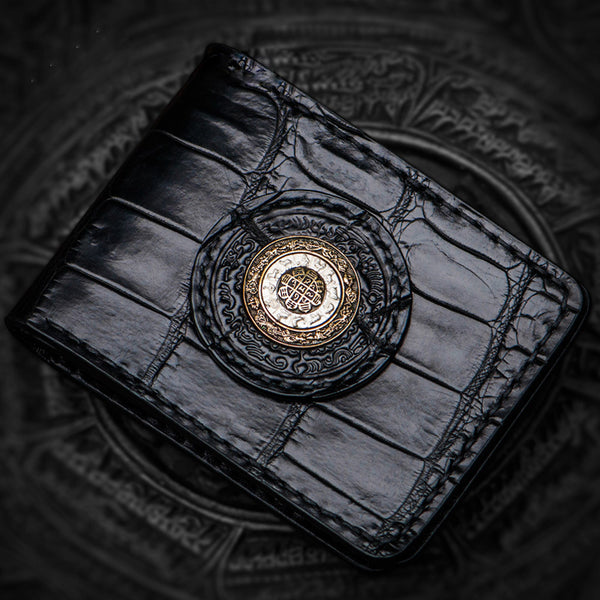 Handmade Leather License Wallet Tooled Mens billfold Wallet Cool Leather Wallet Slim Wallet for Men