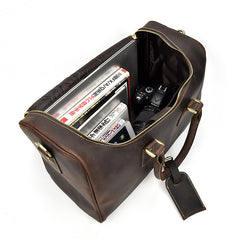 Genuine Leather Mens Cool Weekender Bag Travel Bag Duffle Bags Overnight Bag Holdall Bag for men