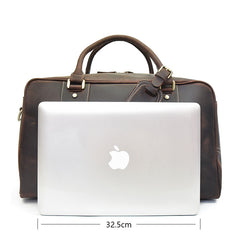 Genuine Leather Mens Cool Weekender Bag Travel Bag Duffle Bags Overnight Bag Holdall Bag for men