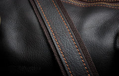 Genuine Leather Mens Cool Weekender Bag Travel Bag Duffle Bags Overnight Bag Holdall Bag for men