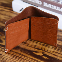 Handmade Leather Mens Cool Wallet Men Slim Wallets Front Pocket Wallet for Men