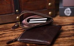 Handmade Leather Mens Cool Wallet Men Slim Wallets Front Pocket Wallet for Men