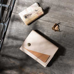 Handmade Leather Mens Cool billfold Wallet Card Holder Small Card Slim Wallets for Men