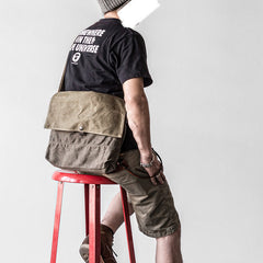 Canvas Mens Cool Small Messenger Bag iPad Bag Chest Bag Bike Bag Cycling Bag for men - iwalletsmen