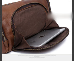 Genuine Leather Mens Messenger Bag Cool Weekender Bag Travel Bag Duffle Bags Overnight Bag Holdall Bag for men