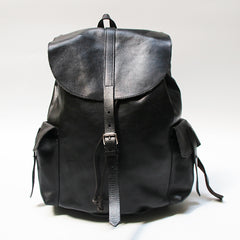 Cool Black Coffee Mens Leather Backpack Travel Backpack School Backpacks for men - iwalletsmen