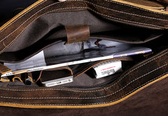 Genuine Leather Mens Cool Messenger Bag Briefcase Chest Bag Bike Bag Cycling Bag for men