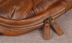Leather Mens Sling Bag Sling Shoulder Bag Sling Backpack for men - iwalletsmen