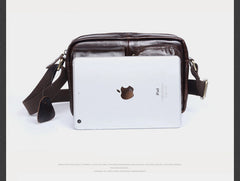 Genuine Leather Mens Cool Messenger Bag Chest Bag Bike Bag Cycling Bag for men