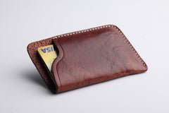 Handmade Leather Mens Cool billfold Wallet Card Holder Small Card Slim Wallets for Men