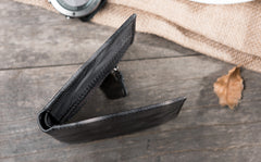 Handmade Leather Mens Cool Slim Leather Wallet Men Small Wallets Bifold for Men
