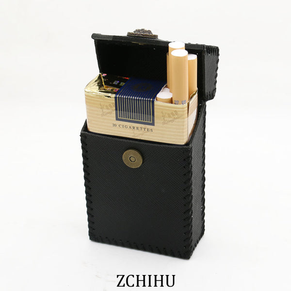 Handmade Cool Leather Womens Black Cigarette Holder Case Cigarette Holder for Women - iwalletsmen