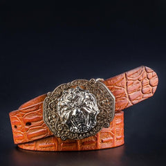 Handmade Genuine Leather Punk Rock Chinese Monster Mens Cool Men Biker Trucker Leather Belt