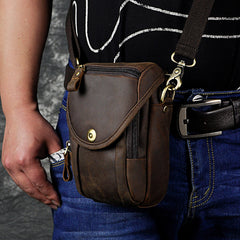 Leather Belt Pouch Mens Small Cases Waist Bag Hip Pack Belt Bag Fanny Pack Bumbag for Men