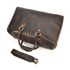 Genuine Leather Mens Cool Weekender Bag Travel Bag Duffle Bags Overnight Bag Holdall Bag for men