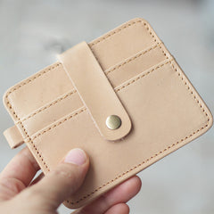 Vintage Brown Slim Leather Mens Card Wallets Small Card Holder Front Pocket Wallet For Men - iwalletsmen
