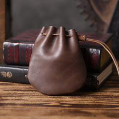 MINI Leather Drawstring Coin Pouch Medieval Pouch Medieval Coin Pouch Renaissance Costume Accessories LARP - iwalletsmen