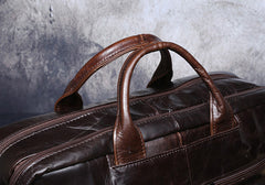 Genuine Leather Mens Cool Messenger Bag Briefcase Backpack Bag Travel Bag for Men