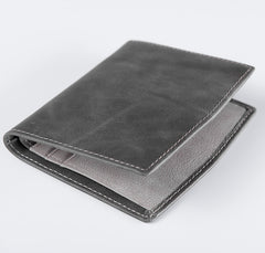 Handmade Leather Mens Cool Slim Leather Wallet Men Small Wallets Bifold for Men