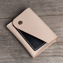 Handmade Leather Mens Cool billfold Wallet Card Holder Small Card Slim Wallets for Men
