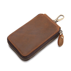 Handmade Leather Mens Cool Key Wallet Car Key Holder Case Card Wallet for Men