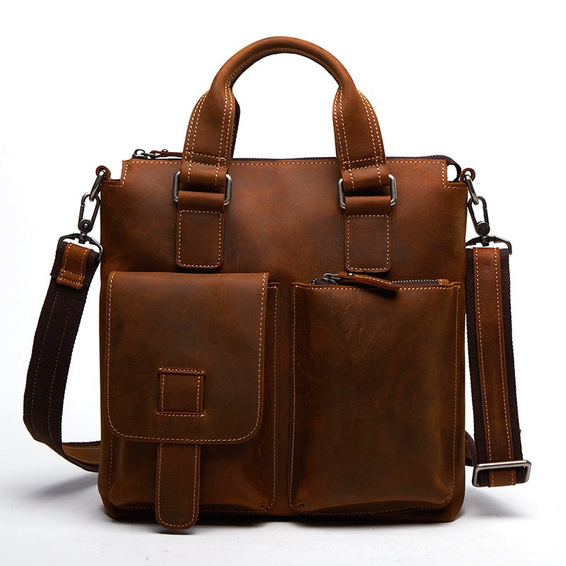 Handmade Leather Mens Cool Messenger Bag Work Bag Satchel Bag Briefcase Bag for men