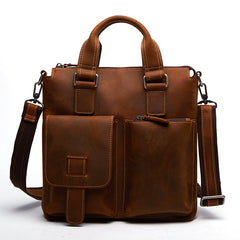 Handmade Leather Mens Cool Messenger Bag Work Bag Satchel Bag Briefcase Bag for men