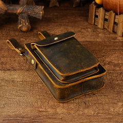 Leather Belt Pouch Mens Small Cases Waist Bag Hip Pack Belt Bag Fanny Pack Bumbag for Men