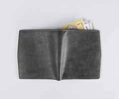 Handmade Leather Mens Cool Slim Leather Wallet Men Small Wallets Bifold for Men