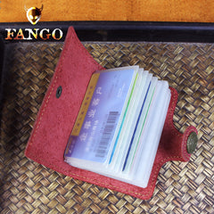 Handmade Leather Floral Mens Cool billfold Wallet Card Holder Small Card Slim Wallets for Men
